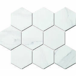 Marble Hex Carrara 9.5x11 cm,MOZAĪKFLĪZES